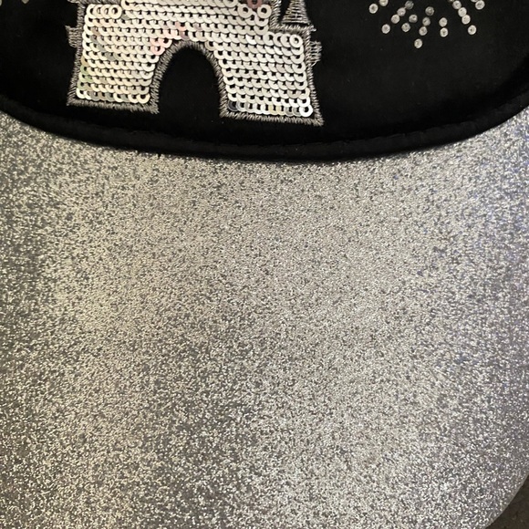 Disney Parks Cinderella Castle Fireworks Glitter Satin Hat. Adjustable. - Picture 3 of 7